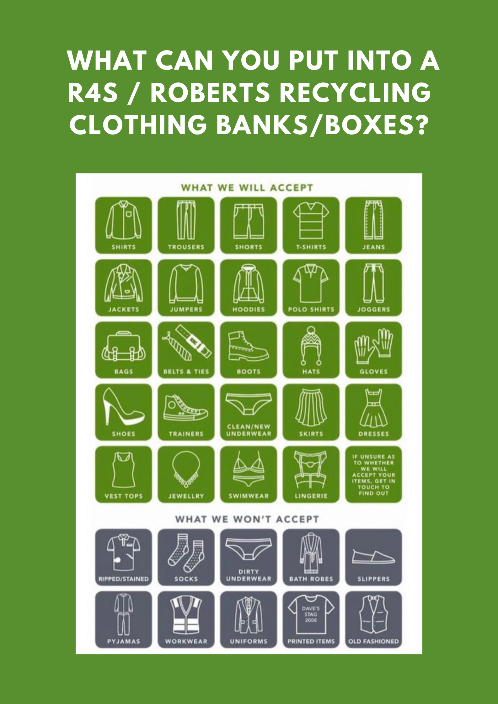 What Can You Recycle In our Clothing Banks?