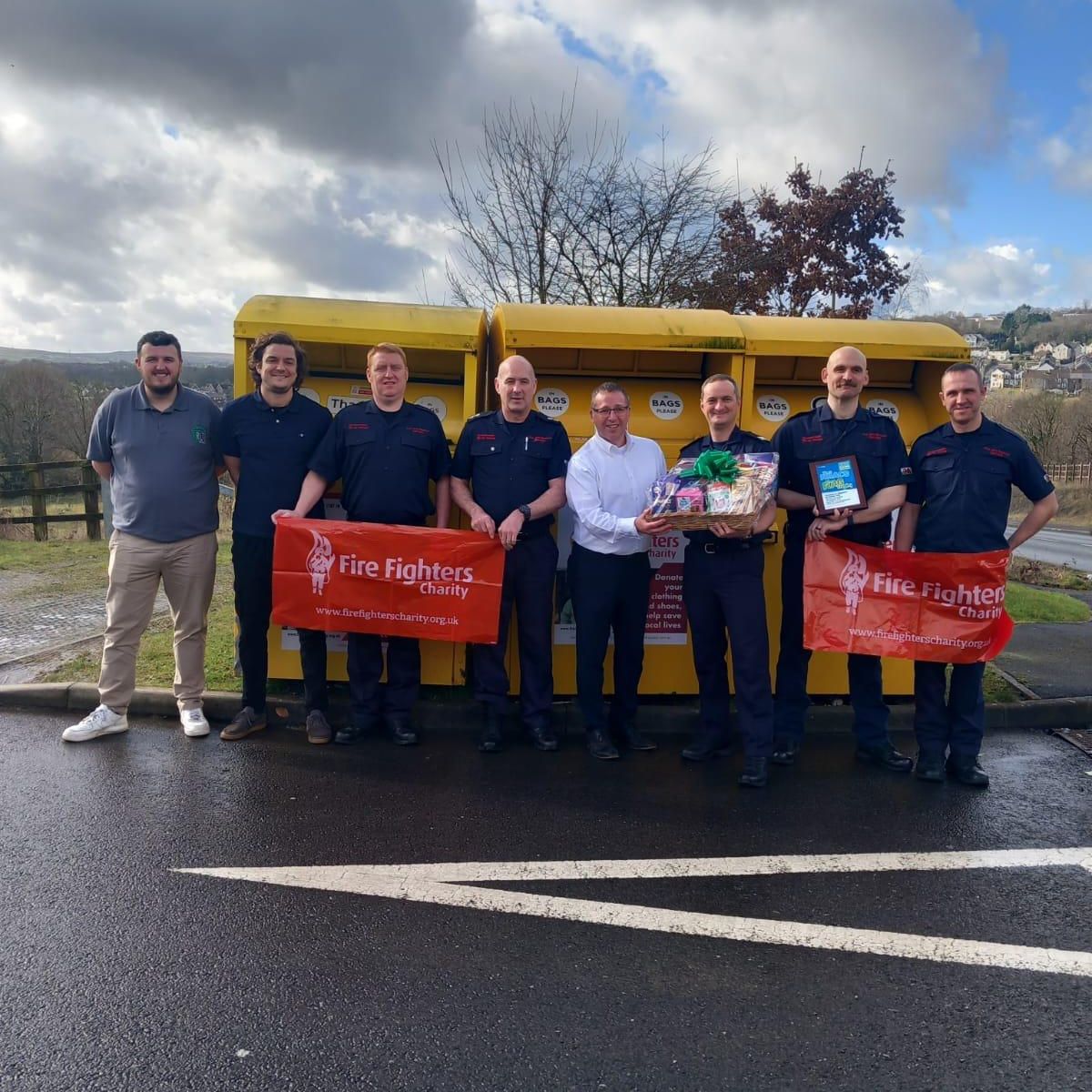 Aberbargoed Fire Station Wins Prestigious Rag Trophy for Textile Recycling